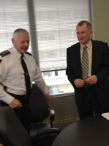 Stewart MacPherson, Chief Constable, Victoria Beach Police Service and Rod Knecht, Chief of Police, Edmonton Police Service